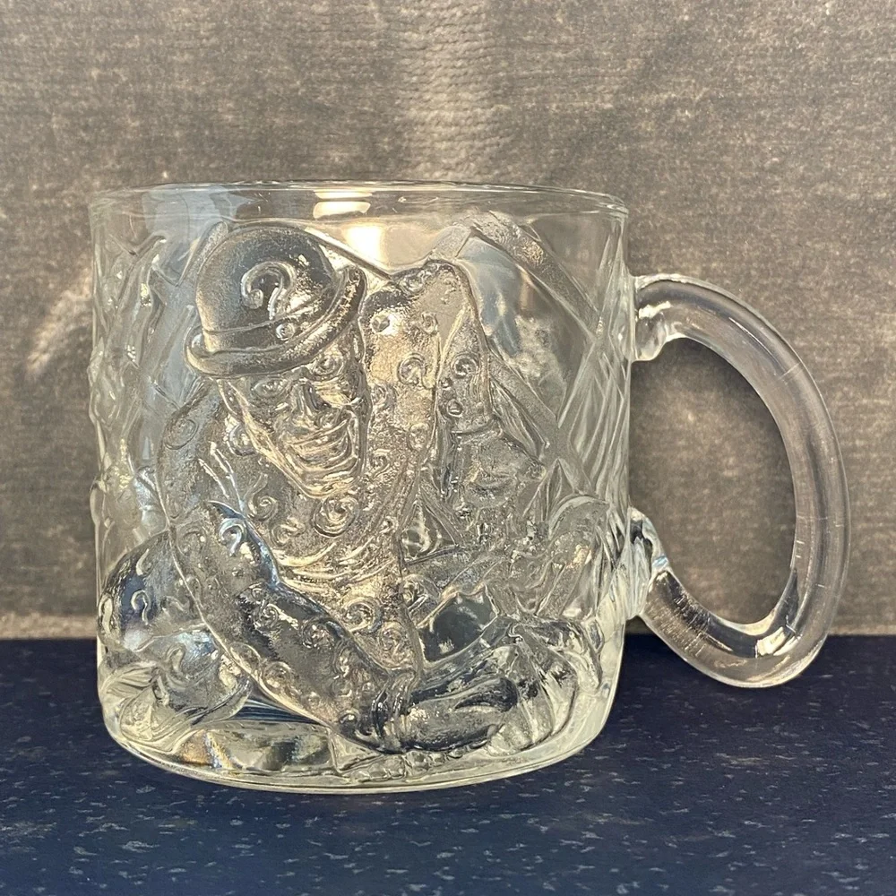 1995 McDonald’s Clear Glass Mug “The Riddler” Batman Forever